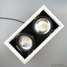 2015 DOUBLE RECESSED SPOT LIGHT - WHITE/BLACK