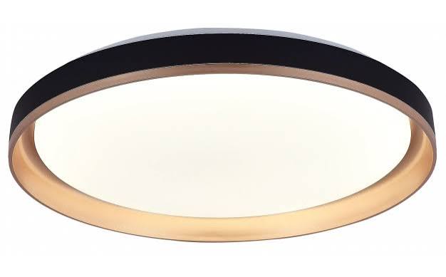 12859 LED CEILING LIGHT -54W 3CCT - MEMORY+REMOTE CONTROL -BLACK/GOLD